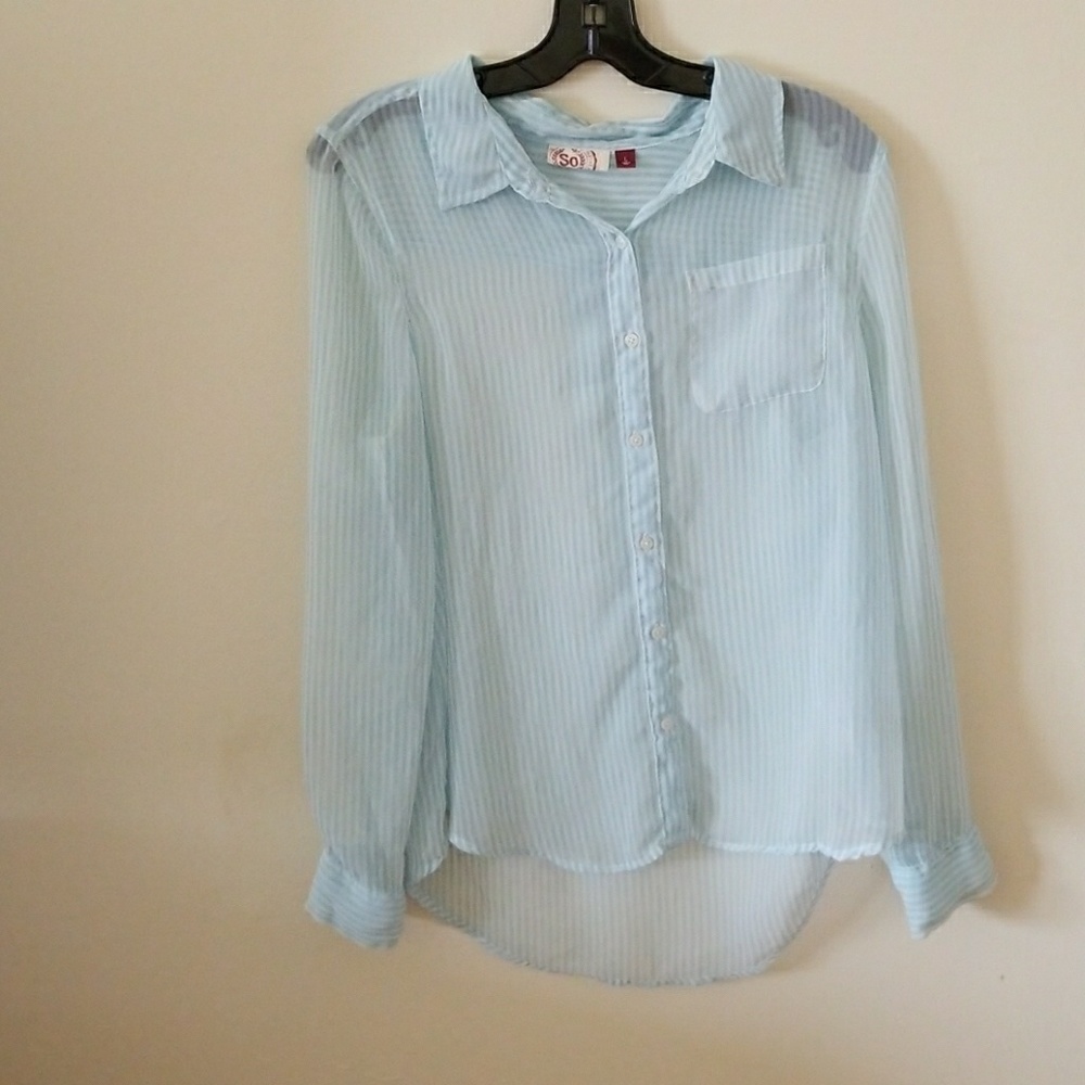 Blue Striped Blouse